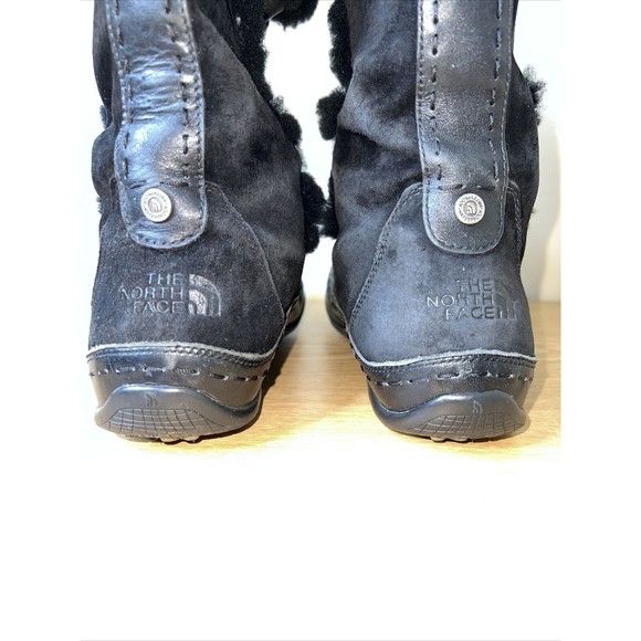 The North Face Abby II Winter Snow Boots Women's Size 10 Black Suede Waterproof - Picture 10 of 12